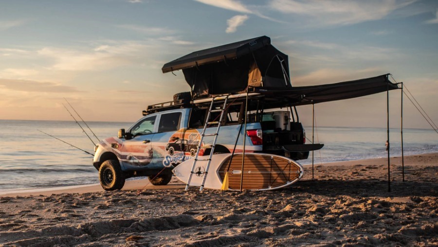 Watch: Nissan Titan Surfcamp Beach Truck