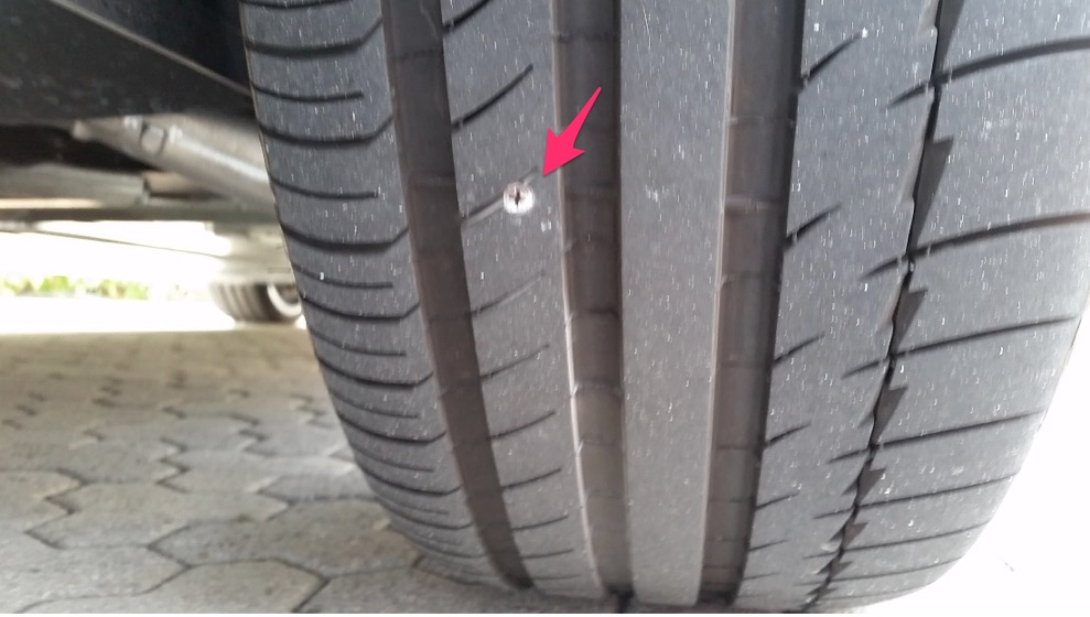 How to deal with nail in car tire?