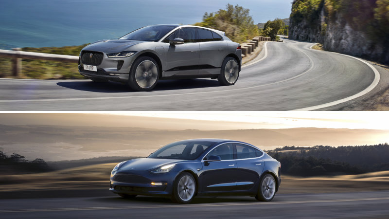 Watch: Unbelievable: a challenge between Jaguar I-Pace and Tesla X!